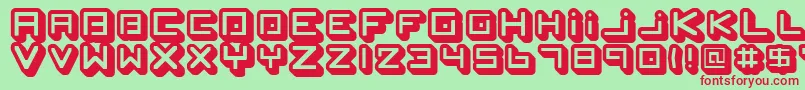 SpleenMachine Font – Red Fonts on Green Background