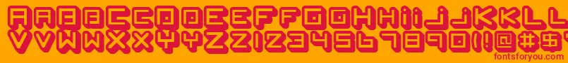 SpleenMachine Font – Red Fonts on Orange Background