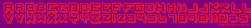Шрифт SpleenMachine – красные шрифты на фиолетовом фоне
