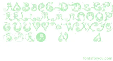 Schnoerkelcaps font – Green Fonts