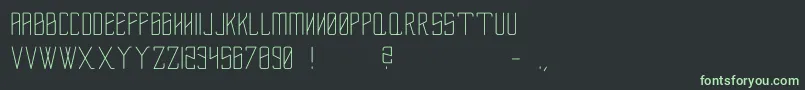 Шрифт FlexusLight – зелёные шрифты на чёрном фоне
