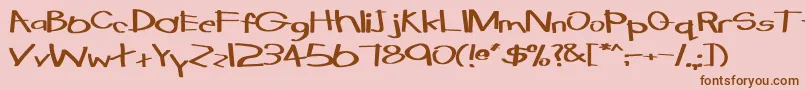 TabathaExBold Font – Brown Fonts on Pink Background