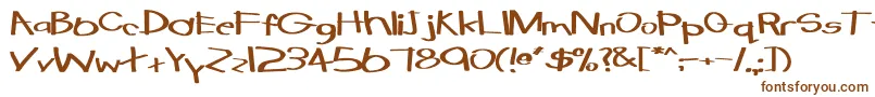 Шрифт TabathaExBold – коричневые шрифты на белом фоне
