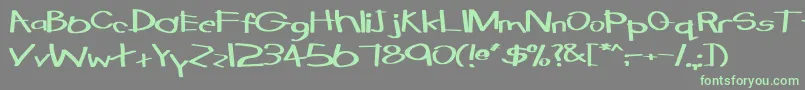 TabathaExBold Font – Green Fonts on Gray Background