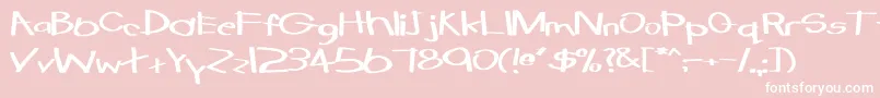 TabathaExBold Font – White Fonts on Pink Background