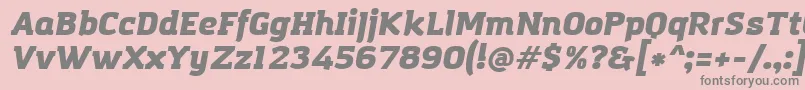 AmazingGroteskUltraItalic Font – Gray Fonts on Pink Background