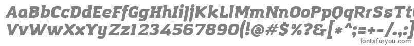 フォントAmazingGroteskUltraItalic – 白い背景に灰色の文字