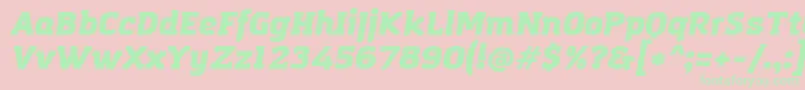 AmazingGroteskUltraItalic Font – Green Fonts on Pink Background