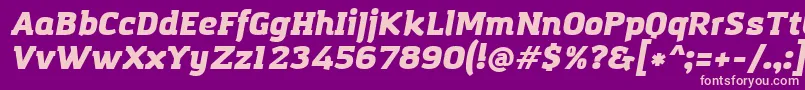 AmazingGroteskUltraItalic Font – Pink Fonts on Purple Background