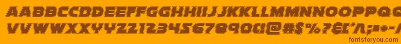 Soloistacad Font – Brown Fonts on Orange Background