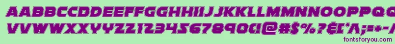 Шрифт Soloistacad – фиолетовые шрифты на зелёном фоне