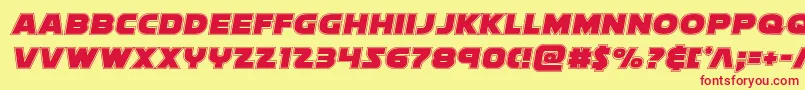 Soloistacad Font – Red Fonts on Yellow Background