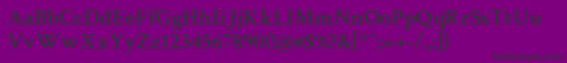 CrimsonTextSemibold-Schriftart – Schwarze Schriften auf violettem Hintergrund