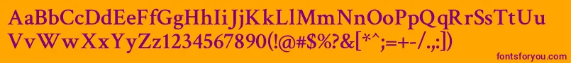 CrimsonTextSemibold Font – Purple Fonts on Orange Background