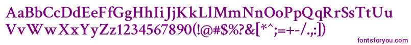 CrimsonTextSemibold-Schriftart – Violette Schriften auf weißem Hintergrund