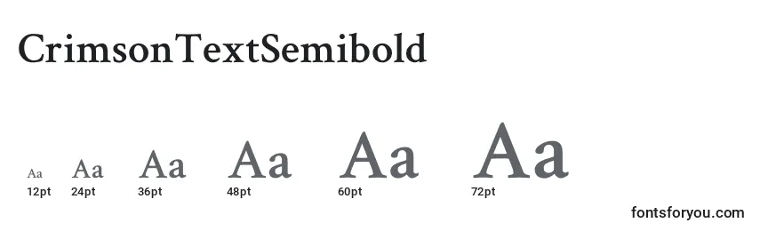 Размеры шрифта CrimsonTextSemibold