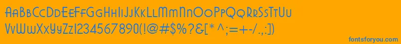 Modifiedgothic Font – Blue Fonts on Orange Background