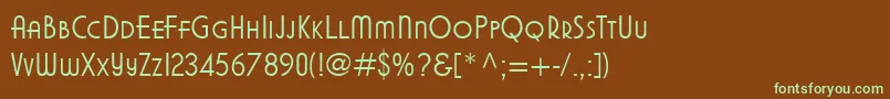 Шрифт Modifiedgothic – зелёные шрифты на коричневом фоне