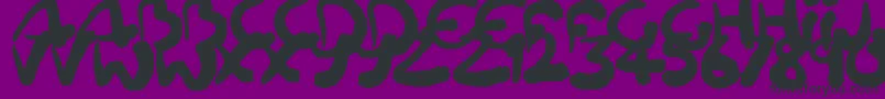 Squiggler Font – Black Fonts on Purple Background