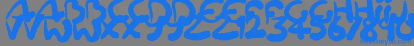 Squiggler-fontti – siniset fontit harmaalla taustalla