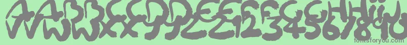 Шрифт Squiggler – серые шрифты на зелёном фоне