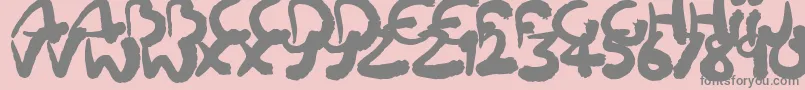 fuente Squiggler – Fuentes Grises Sobre Fondo Rosa