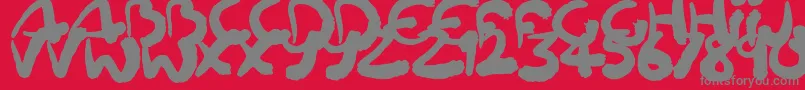 Squiggler Font – Gray Fonts on Red Background