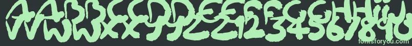 Squiggler Font – Green Fonts on Black Background