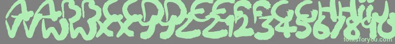Шрифт Squiggler – зелёные шрифты на сером фоне