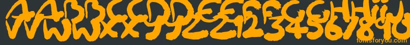 Squiggler Font – Orange Fonts on Black Background