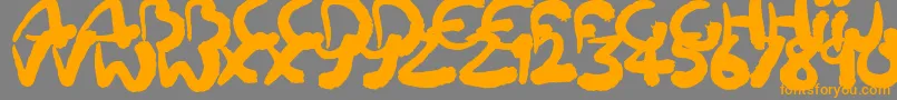 Шрифт Squiggler – оранжевые шрифты на сером фоне