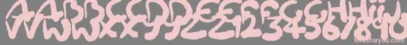 Squiggler-Schriftart – Rosa Schriften auf grauem Hintergrund