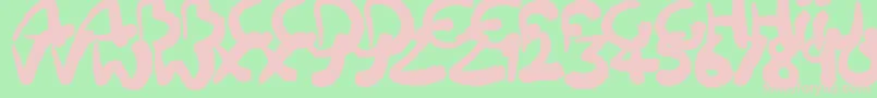 Squiggler Font – Pink Fonts on Green Background