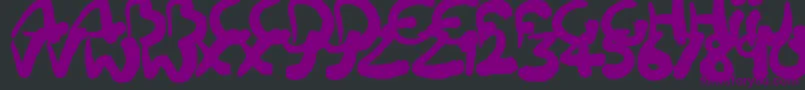 Police Squiggler – polices violettes sur fond noir