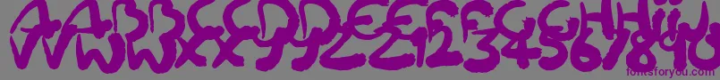 Squiggler Font – Purple Fonts on Gray Background