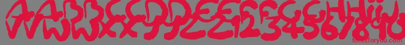 Squiggler Font – Red Fonts on Gray Background