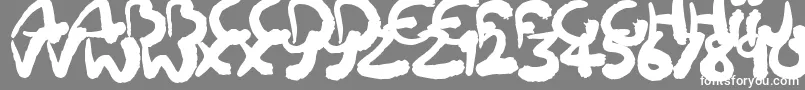 fuente Squiggler – Fuentes Blancas Sobre Fondo Gris