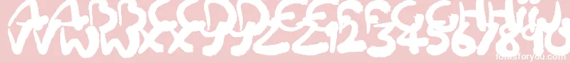 Squiggler Font – White Fonts on Pink Background