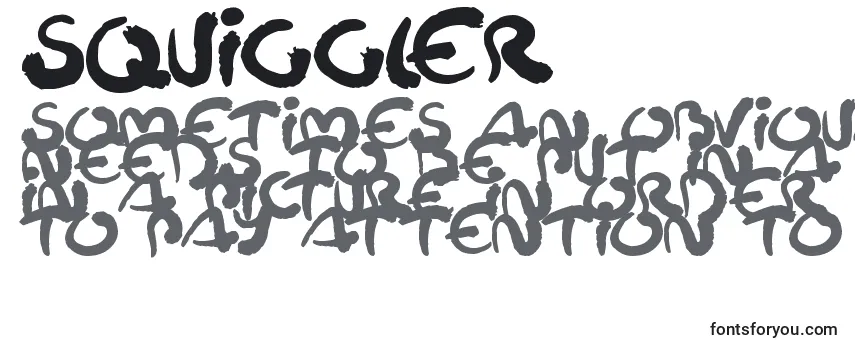 Schriftart Squiggler
