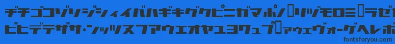 Commercialbreak Font – Black Fonts on Blue Background