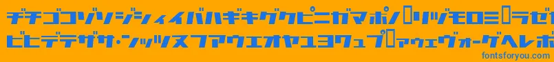 Commercialbreak Font – Blue Fonts on Orange Background