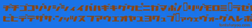 Commercialbreak Font – Brown Fonts on Blue Background