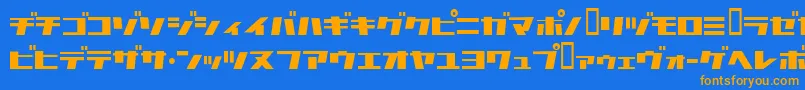 Commercialbreak Font – Orange Fonts on Blue Background