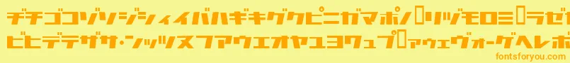 Commercialbreak Font – Orange Fonts on Yellow Background