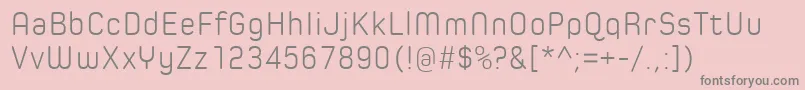 SpoonLight-fontti – harmaat kirjasimet vaaleanpunaisella taustalla