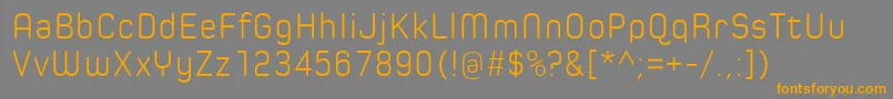 SpoonLight Font – Orange Fonts on Gray Background