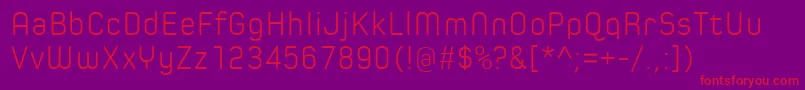 フォントSpoonLight – 紫の背景に赤い文字