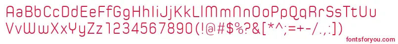 SpoonLight-fontti – punaiset fontit valkoisella taustalla