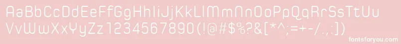 フォントSpoonLight – ピンクの背景に白い文字