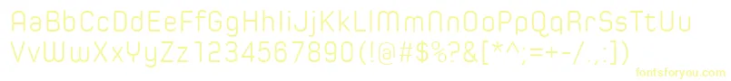 SpoonLight-fontti – keltaiset fontit valkoisella taustalla